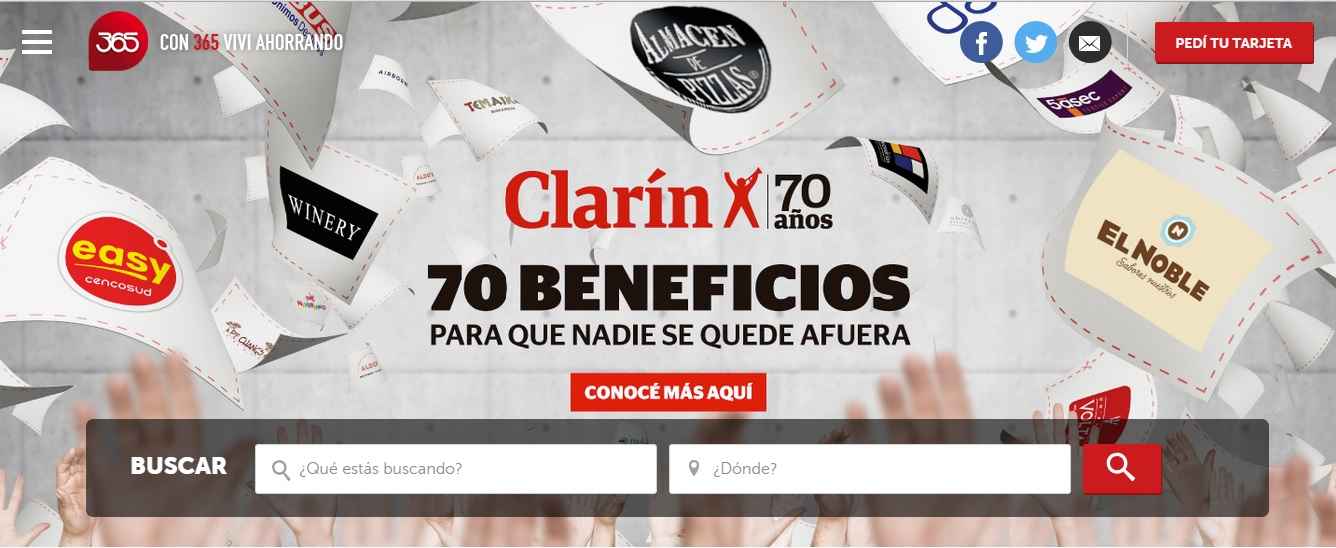 Portada de Clarín festeja sus 70 años junto a 365