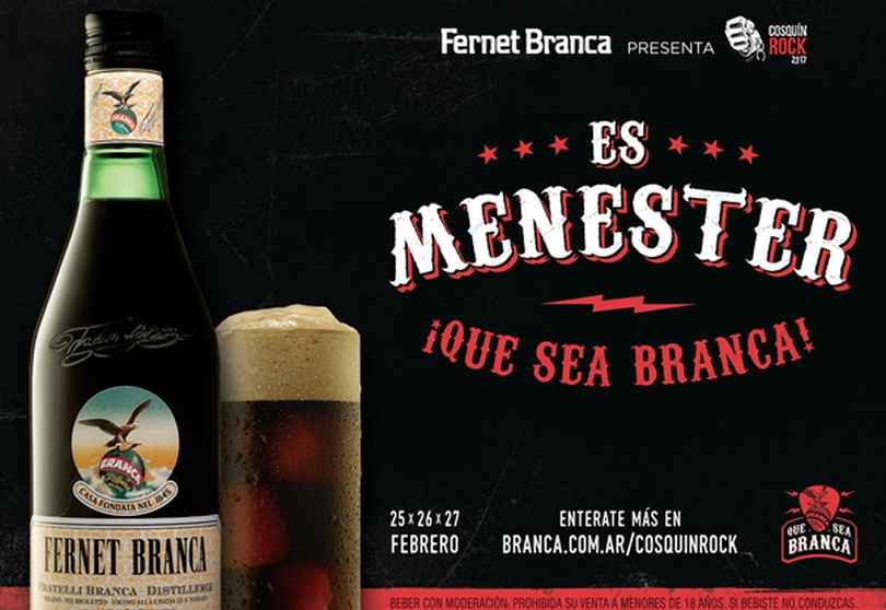 Portada de Basso Brovelli desarrolló la campaña de Fernet Branca para Cosquín Rock 2017