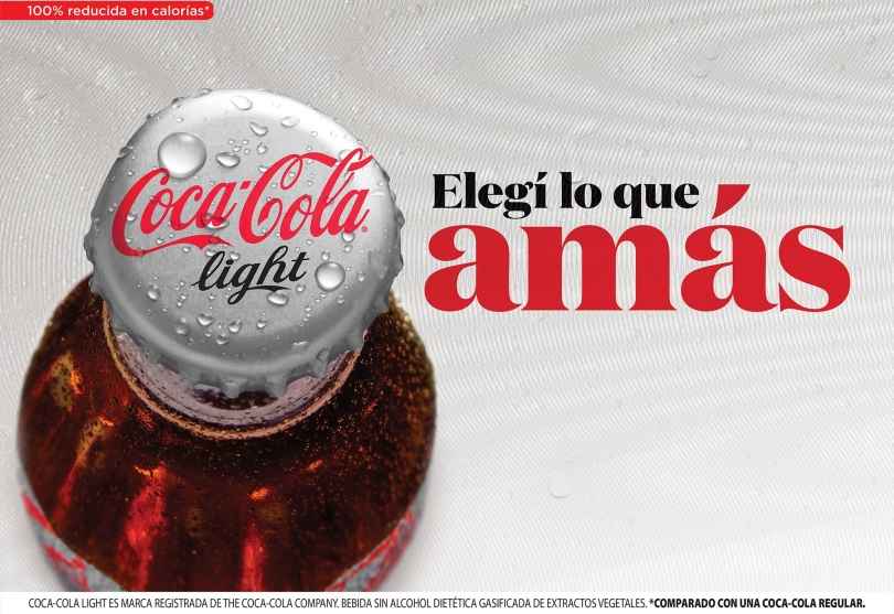 Portada de Coca-Cola light presenta nueva identidad visual con la campaña “Elegí lo que amás”
