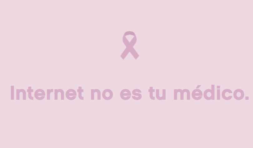 Portada de “Internet no es tu médico”, campaña del GCBA para el Día de la Lucha contra el Cáncer de Mama