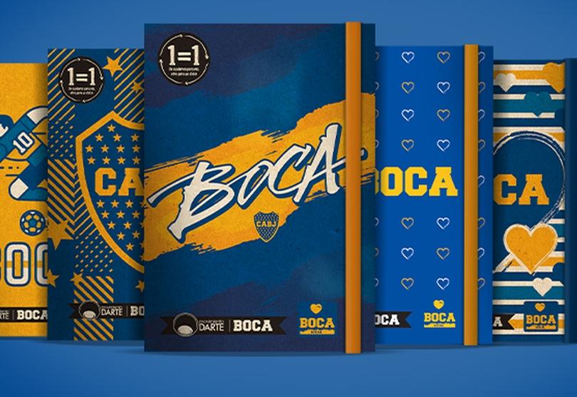 Portada de Movimiento Darte, impulsado por Room23, lanza “ecocuadernos” con la imagen de Boca Juniors en la Feria del Libro
