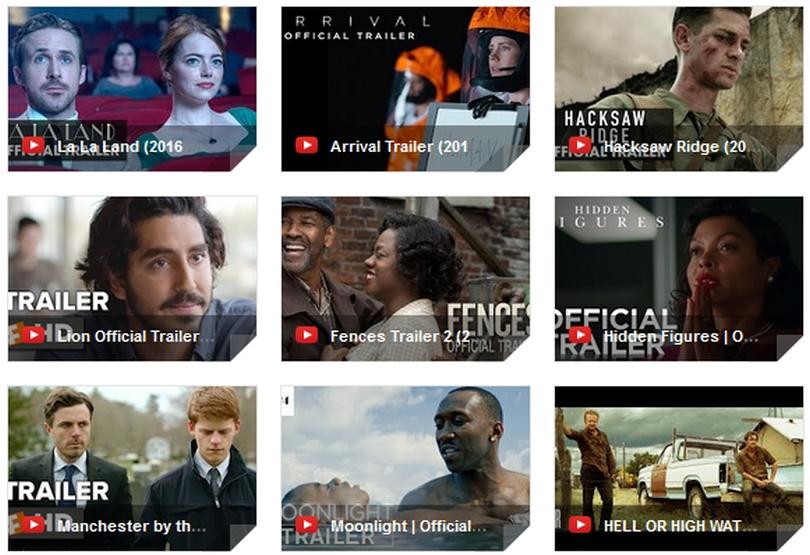 Portada de Premios Oscar: YouTube presenta el Ads Leaderboard de los trailers nominados