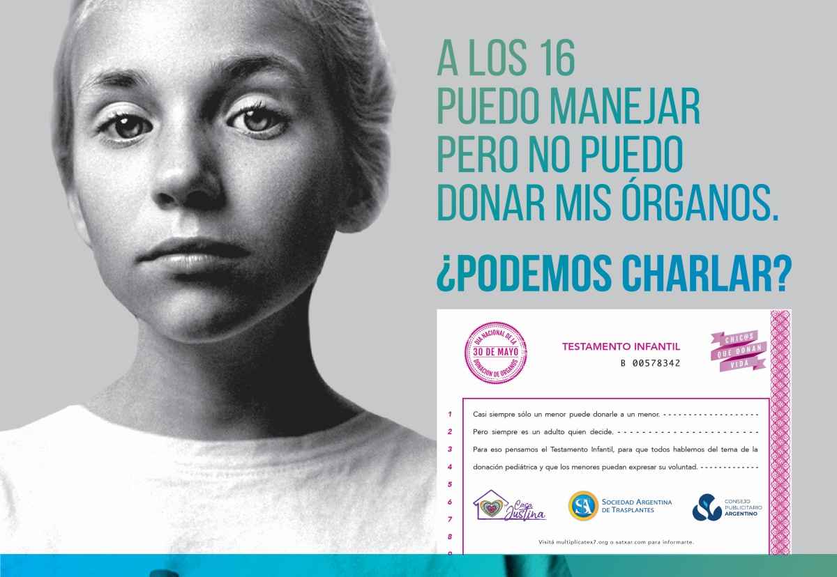 Portada de Campaña del CPA y Grey Argentina en el Día de la Donación de Órganos