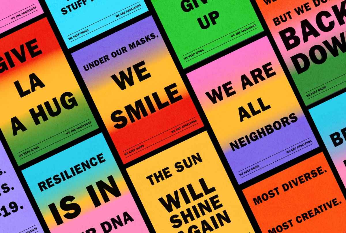 Portada de #WeKeepGoing: 150 eslóganes que promueven la positividad y la resistencia en Nueva York, Los Ángeles, Chicago y Boston