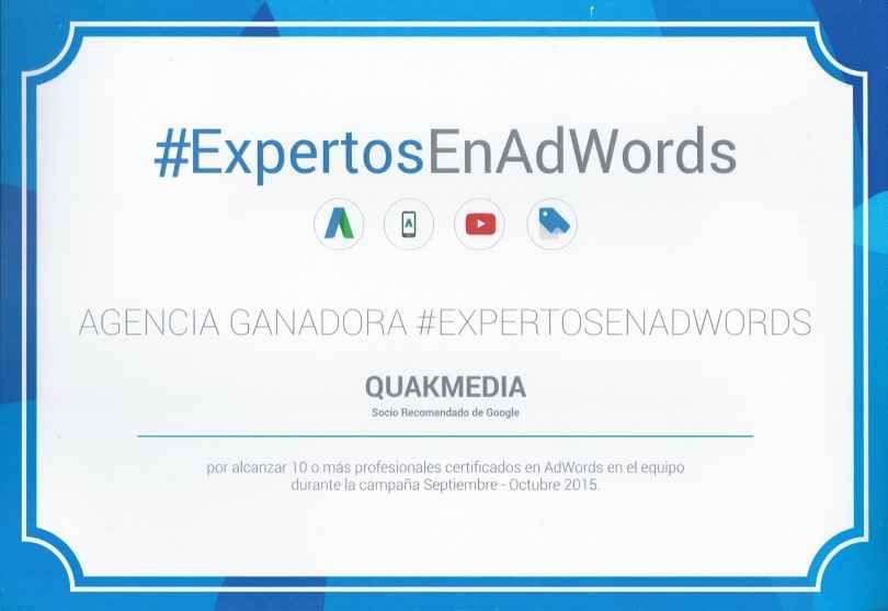 Portada de Quakmedia, expertos en Google Adwords 2015 