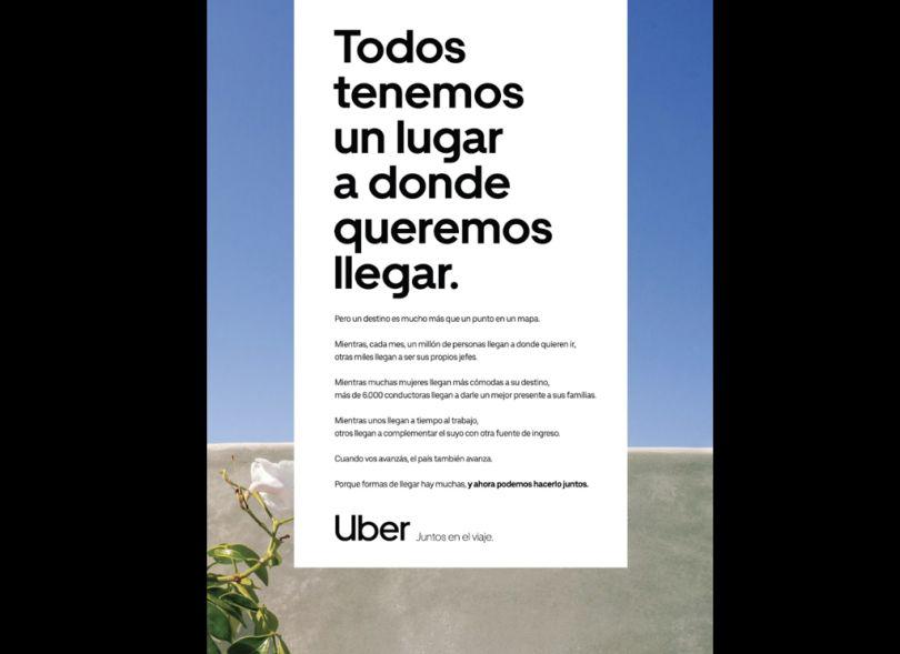 Portada de Uber lanzó su campaña "Juntos en el viaje"